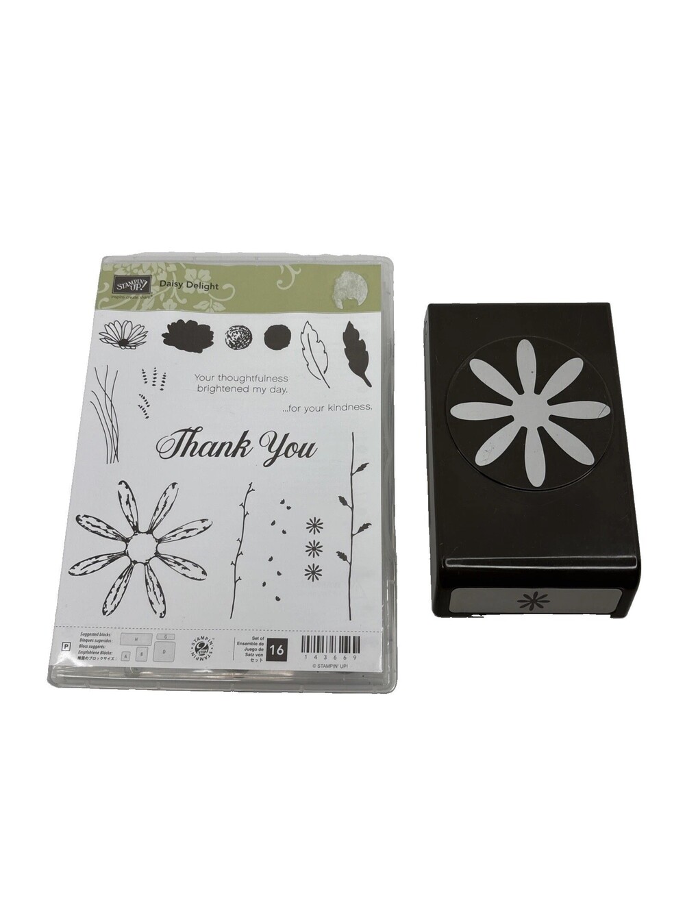 Stampin Up Daisy Delight Stamp Set 143669 Daisy Punch 143713 Retired Bundle